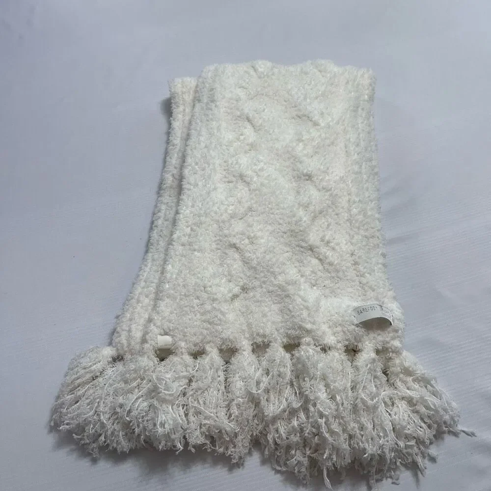 Barefoot Dreams Cozy Chic White Scarf